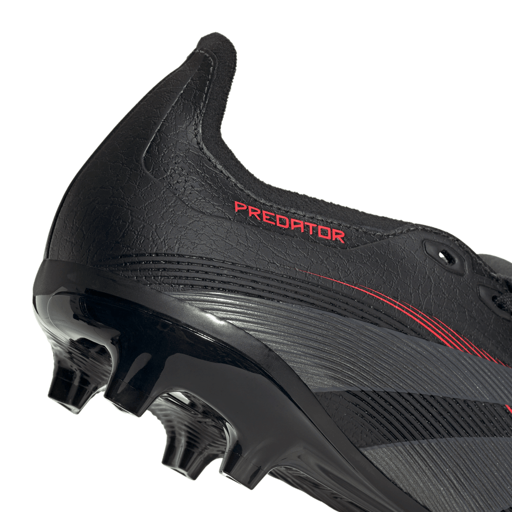 adidas Predator 25 League Fold Over Tongue FG Stealth Pack -Black/Grey Four/Lucid Red