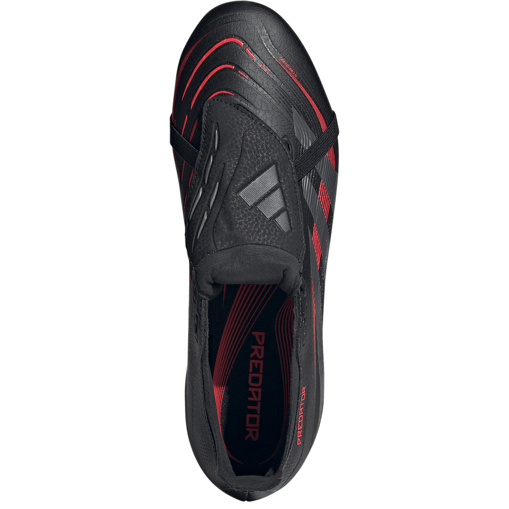 adidas Predator 25 League Fold Over Tongue FG Stealth Pack -Black/Grey Four/Lucid Red