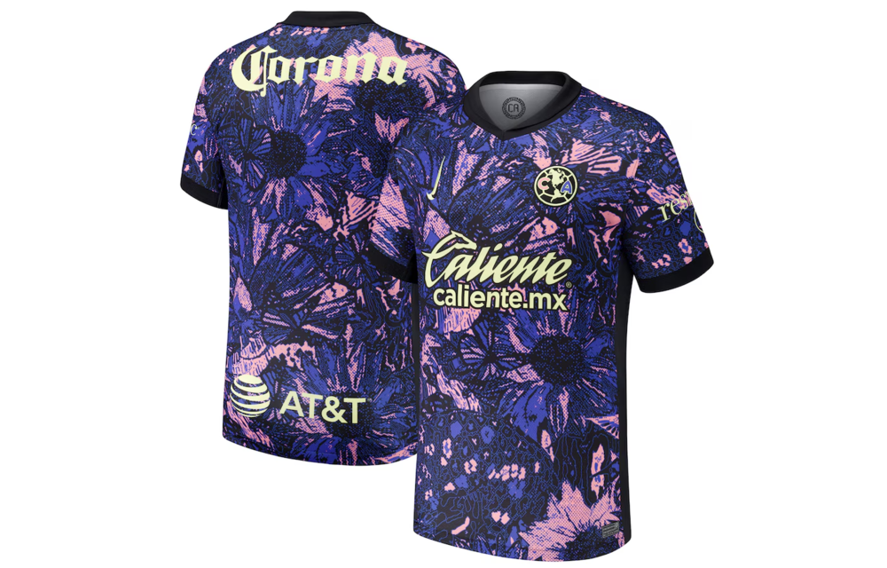 Nike Club America 2024-25 Third Jersey - Medium Blue/Black/Lemon Chiffon