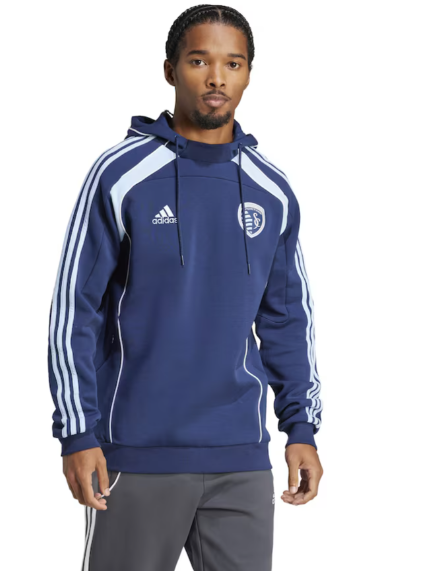 adidas Sporting Kansas City MLS 2025 Travel Hoodie Full-Zip Jacket