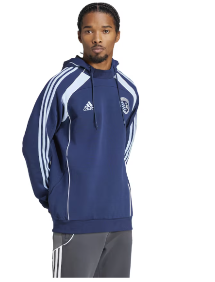 adidas Sporting Kansas City MLS 2025 Travel Hoodie Full-Zip Jacket
