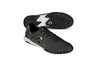 Charly Hot Cross 4.0 TF Turf Soccer Shoes - Black/White/Gold