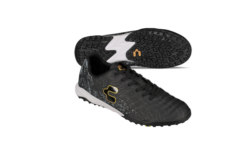 Charly Hot Cross 4.0 TF Turf Soccer Shoes - Black/White/Gold