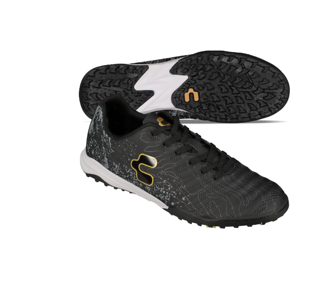 Charly Hot Cross 4.0 TF Turf Soccer Shoes - Black/White/Gold