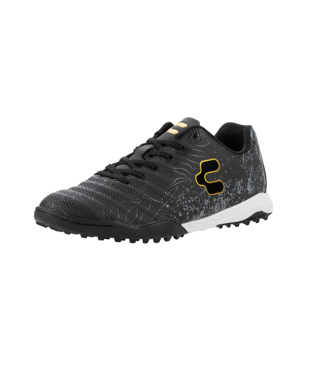 Charly Charly Hot Cross 4.0 TF Turf Soccer Shoes - Black/White/Gold
