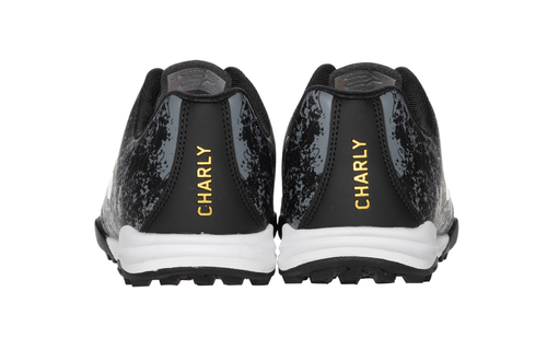 Charly Hot Cross 4.0 TF Turf Soccer Shoes - Black/White/Gold