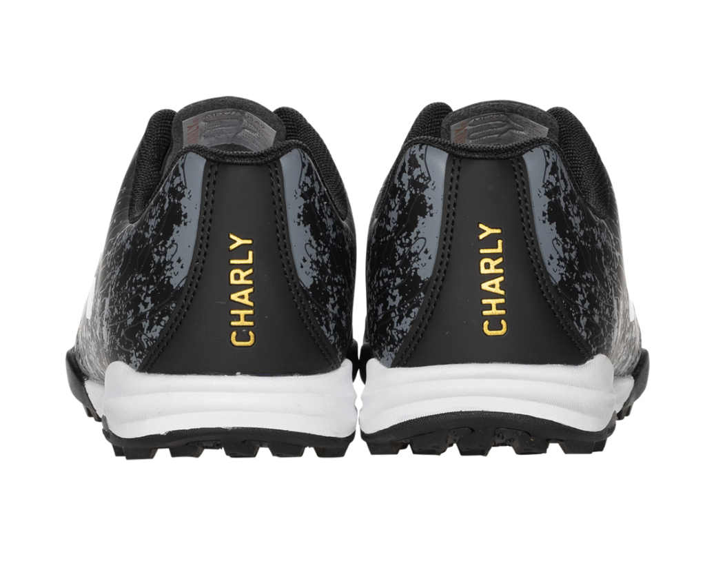 Charly Hot Cross 4.0 TF Turf Soccer Shoes - Black/White/Gold