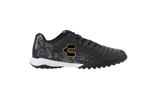 Charly Hot Cross 4.0 TF Turf Soccer Shoes - Black/White/Gold