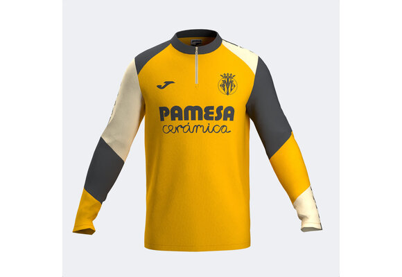 Joma Villareal 2024 - 25 Quarter Zip Training Top - Yellow/Grey/White