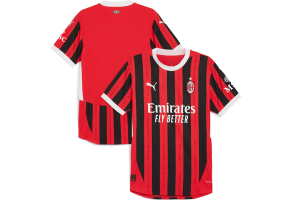 Puma AC Milan 2024 - 25 Authentic Home Jersey - Red/Black
