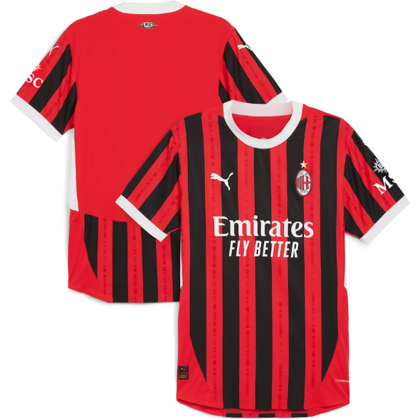 Puma AC Milan 2024 - 25 Authentic Home Jersey - Red/Black