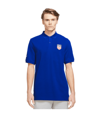 Nike Nike USA United States USMNT 2024 Pique Travel Polo - Royal Blue/White