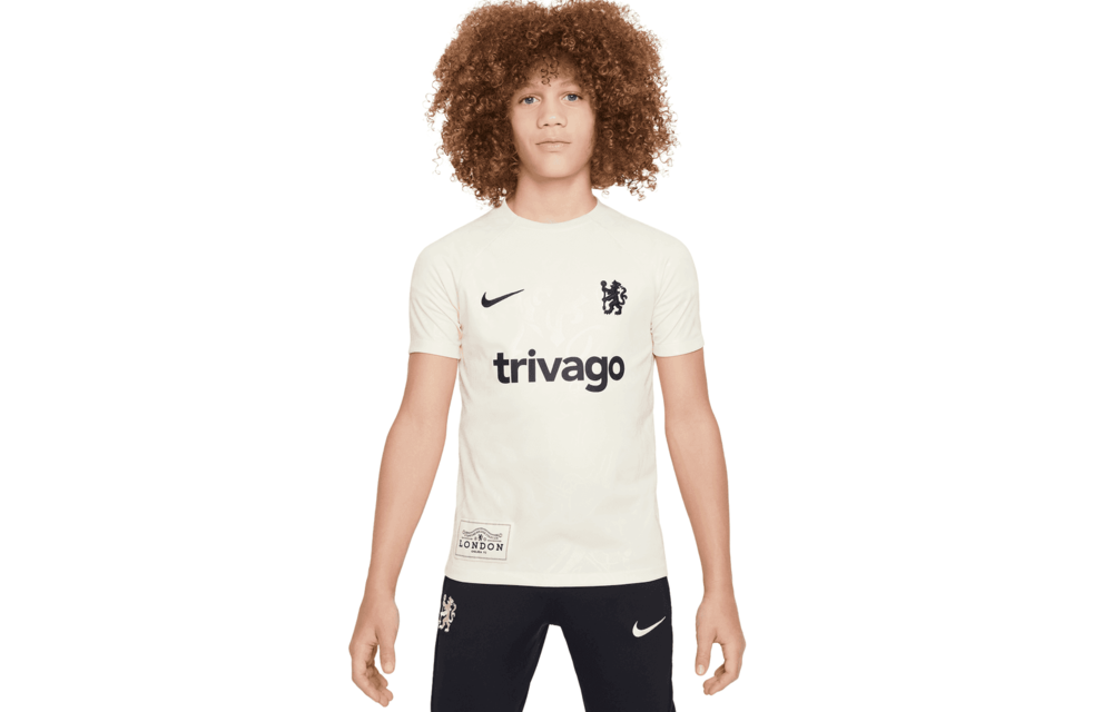 Nike Youth Chelsea 2024- 25 Academy Pro PreMatch Jersey - Sail/Blue