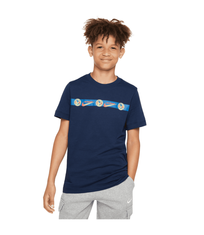 Nike Nike Youth Club America 2023-24 Repeat Graphic Tee Shirt - Mystic Navy