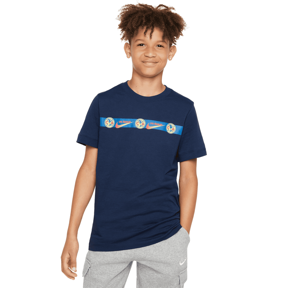 Nike Youth Club America 2023-24 Repeat Graphic Tee Shirt - Mystic Navy