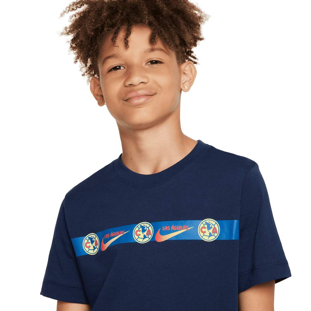 Nike Youth Club America 2023-24 Repeat Graphic Tee Shirt - Mystic Navy