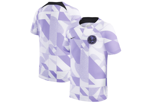 Nike Youth Club America 2024- 25 Academy Pro PreMatch Jersey - White/Black/Purple