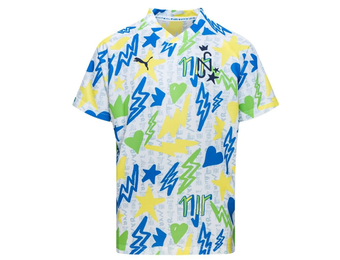 Puma Neymar Jr. NJR Instituto Soccer Training Jersey - White/Racing Blue/Lemon/Parakeet Green