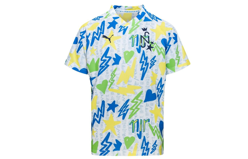 Puma Neymar Jr. NJR Instituto Soccer Training Jersey - White/Racing Blue/Lemon/Parakeet Green