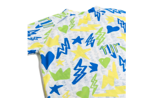 Puma Neymar Jr. NJR Instituto Soccer Training Jersey - White/Racing Blue/Lemon/Parakeet Green