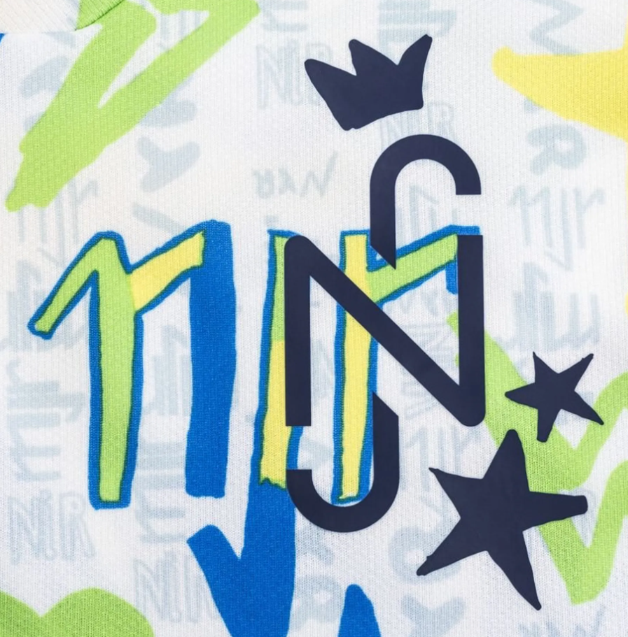 Puma Neymar Jr. NJR Instituto Soccer Training Jersey - White/Racing Blue/Lemon/Parakeet Green