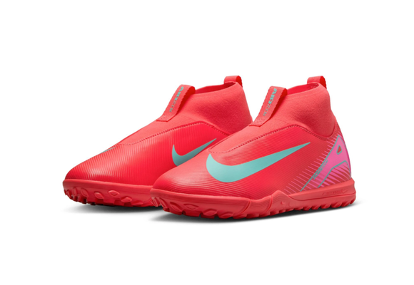 Nike Jr Zoom Mercurial Superfly 10 Academy TF Turf Shoes - Ember Glow/Aurora Green