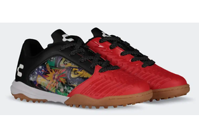 Charly Jr Vertex TF Youth Turf Soccer Shoes - Red/Black