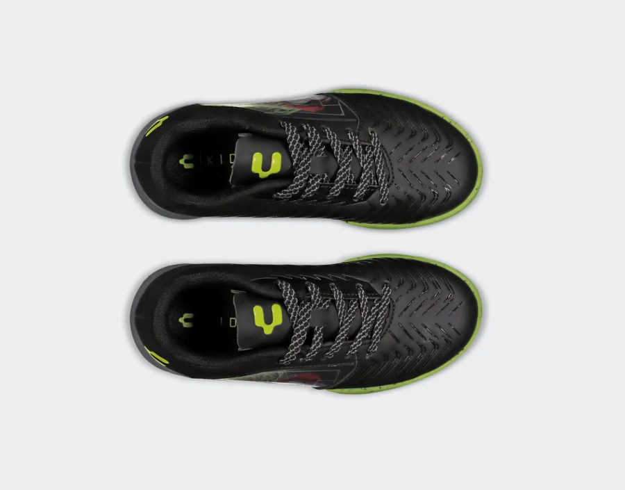 Charly Jr Vertex TF Youth Turf Soccer Shoes - Black/Lemon