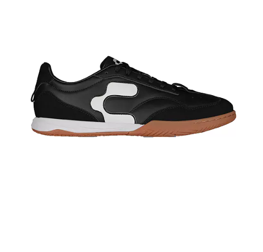 Charly Campista PU Indoor Soccer Shoes - Black/White