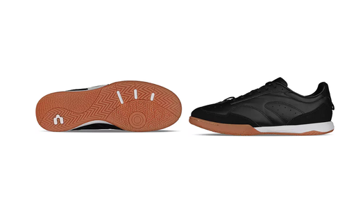 Charly Campista PU Indoor Soccer Shoes - Black/White
