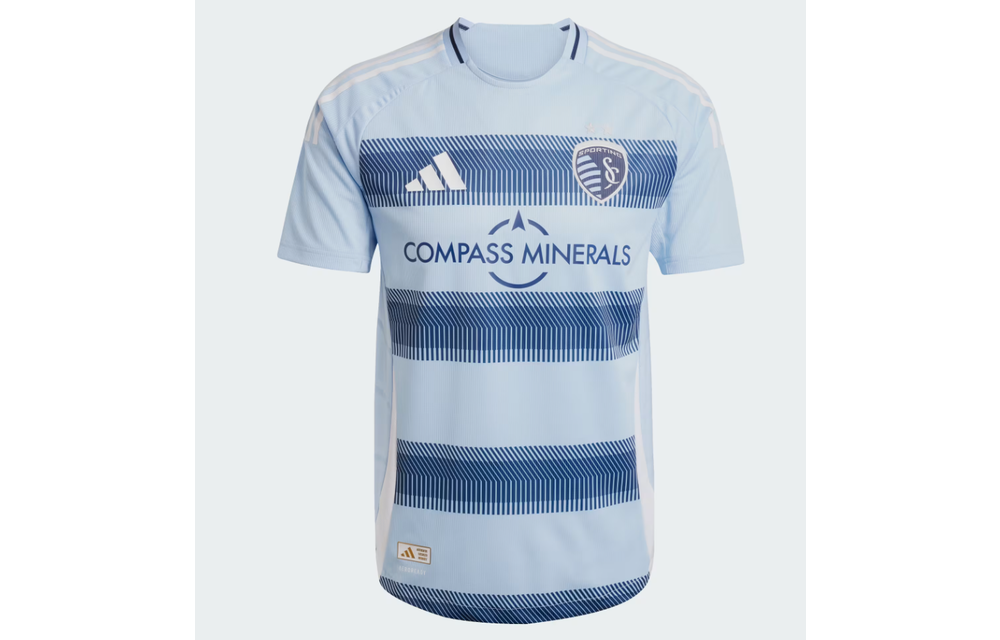 adidas Sporting Kansas City 2025 -26 Authentic Home Jersey - Glow Blue/Night Indigo