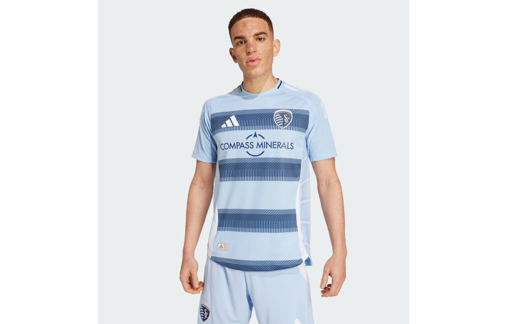 adidas Sporting Kansas City 2025 -26 Authentic Home Jersey - Glow Blue/Night Indigo