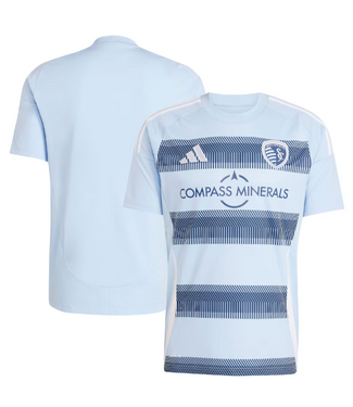adidas adidas Sporting Kansas City 2025 -26 Home Jersey - Glow Blue/Night Indigo