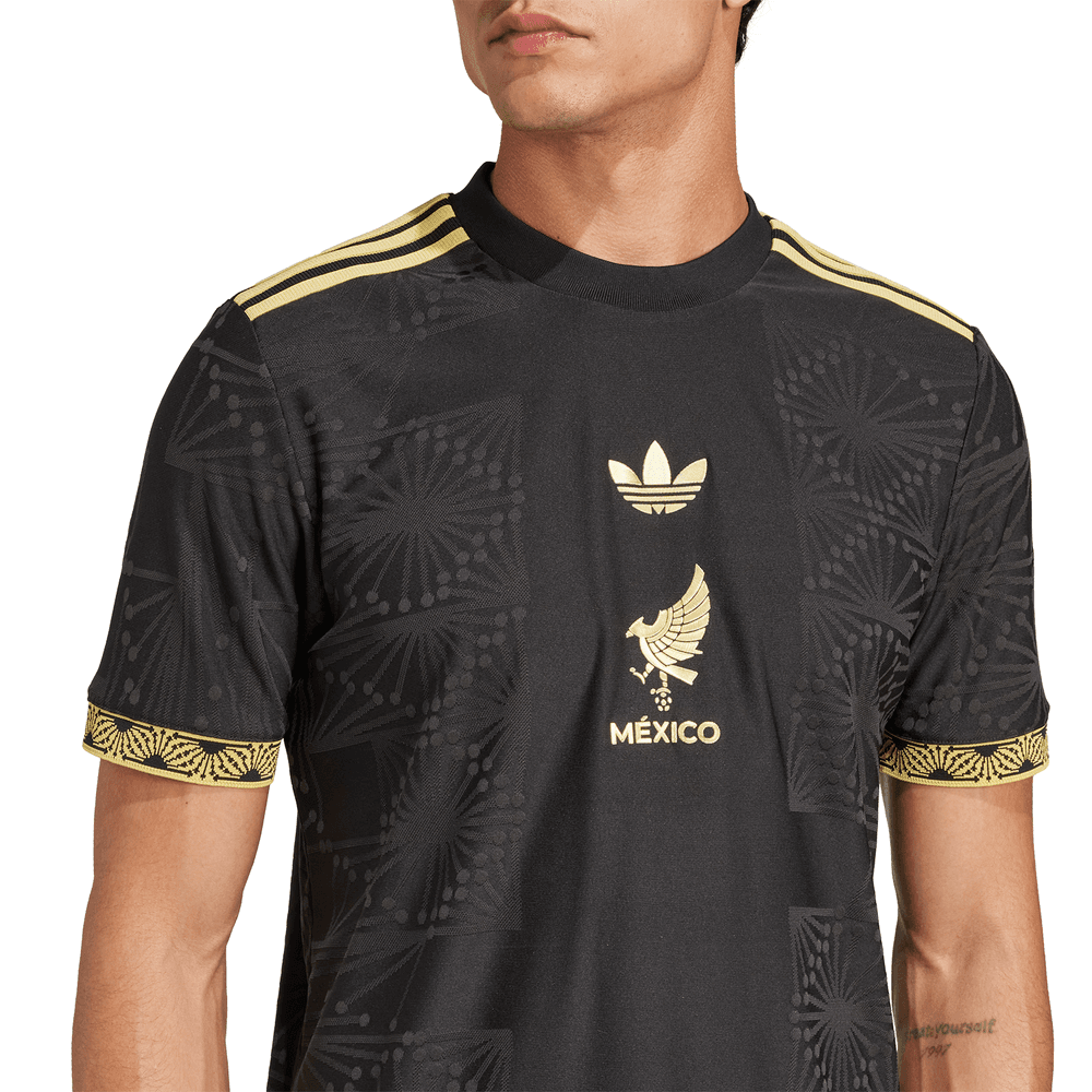 adidas Mexico FMF 2025 Authentic De Oro Third Jersey - Black/Gold