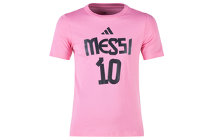 adidas Youth Messi Graphic Tee Shirt - Easy Pink