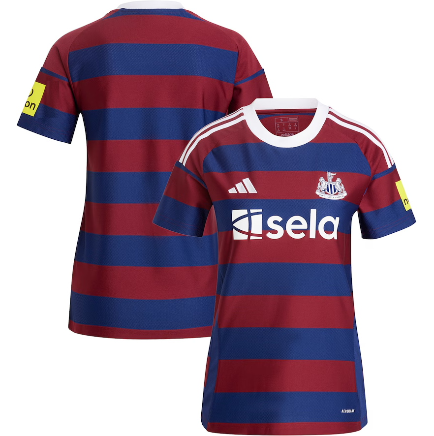 adidas Newcastle United Womens 2024 - 25 Away Jersey - Burgundy/Night Sky/White