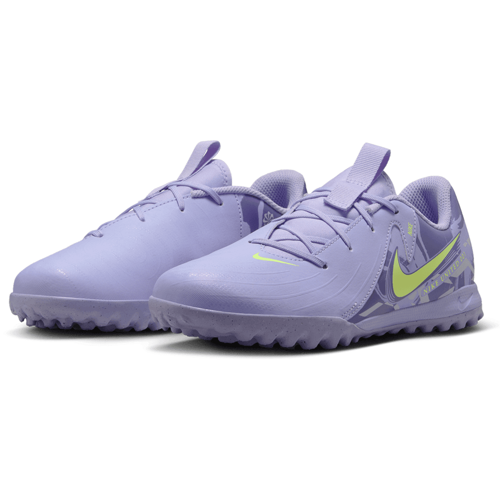 Nike Jr Phantom GX2  Academy TF Turf Shoes United Pack - Purple Agate/Barely Volt