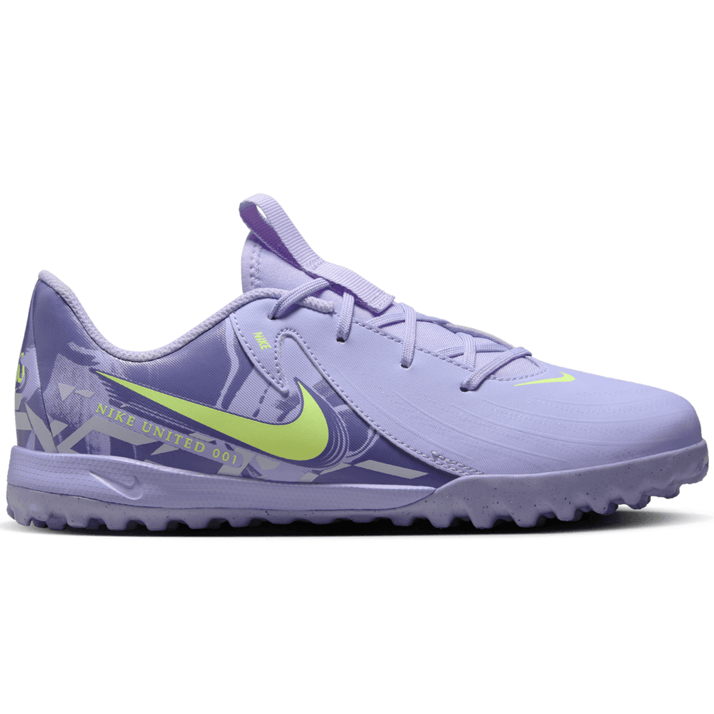 Nike Jr Phantom GX2  Academy TF Turf Shoes United Pack - Purple Agate/Barely Volt