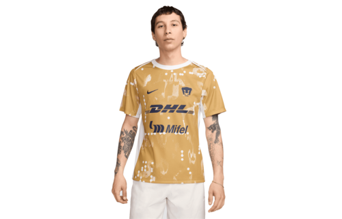 Nike Pumas UNAM 2024 - 25 Academy Pro Prematch Training Jersey - Truly Gold/White/Obsidian