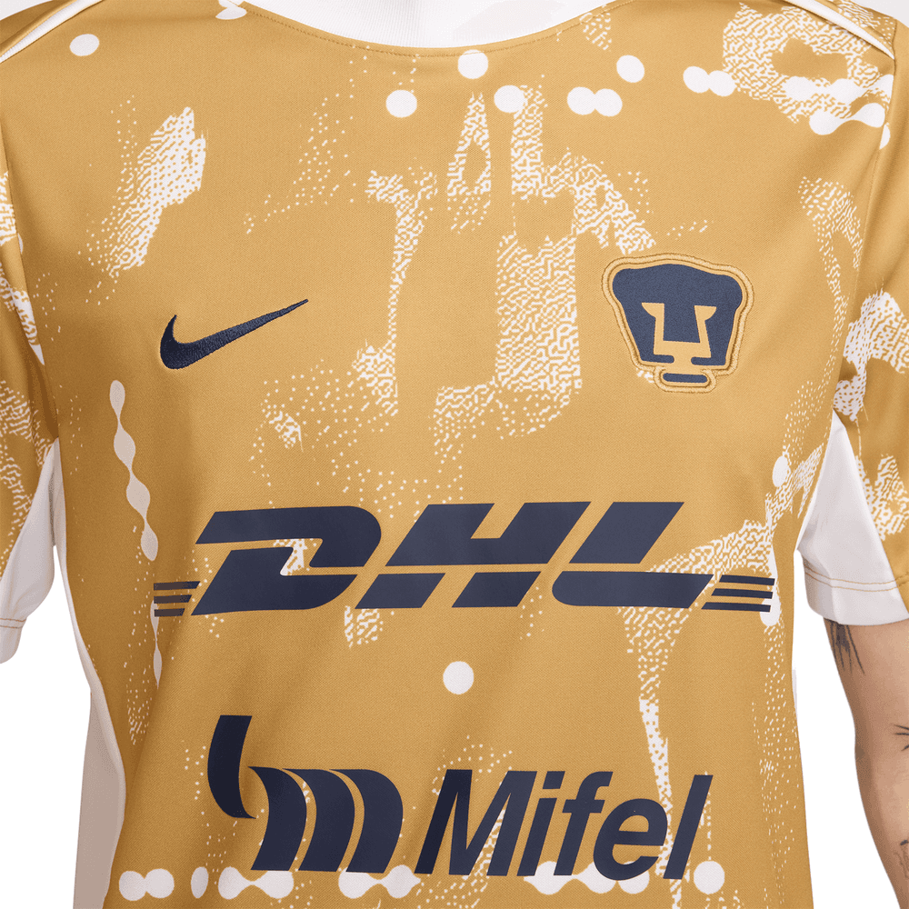 Nike Pumas UNAM 2024 - 25 Academy Pro Prematch Training Jersey - Truly Gold/White/Obsidian