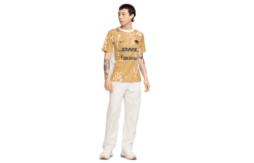 Nike Pumas UNAM 2024 - 25 Academy Pro Prematch Training Jersey - Truly Gold/White/Obsidian