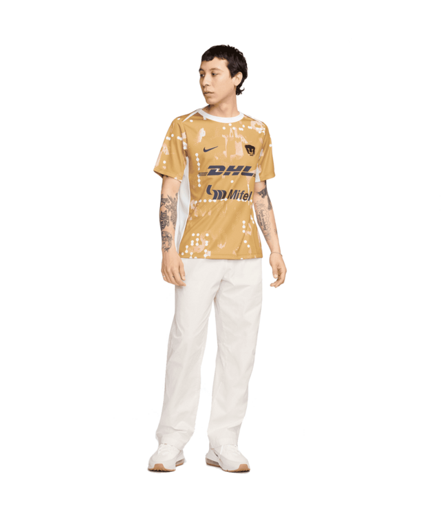 Nike Nike Pumas UNAM 2024 - 25 Academy Pro Prematch Training Jersey - Truly Gold/White/Obsidian
