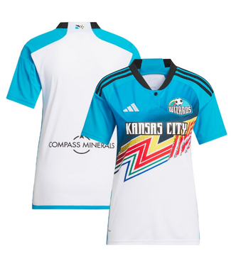 adidas adidas Womens Sporting Kansas City 2024 -25 Archive Third Jersey - White/Shock Cyan