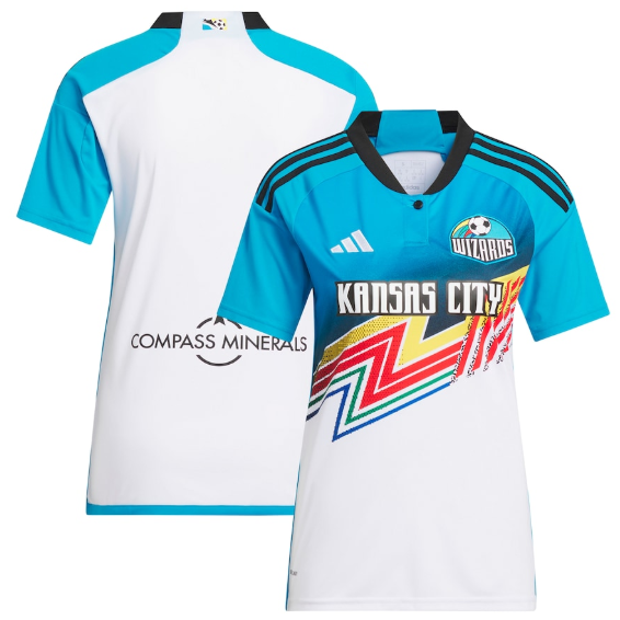 adidas Womens Sporting Kansas City 2024 -25 Archive Third Jersey - White/Shock Cyan