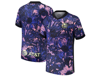 Nike Club America 2024-25 Youth Third Jersey - Medium Blue/Black/Lemon Chiffon