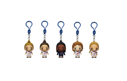 USWNT United States 99ers World Cup Champion Figure Bag Clips / Keychains Set / Limited Edition