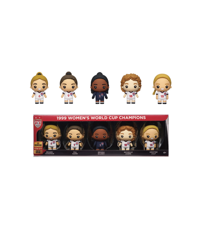 USWNT United States 99ers World Cup Champion Figure Bag Clips / Keychains Set / Limited Edition