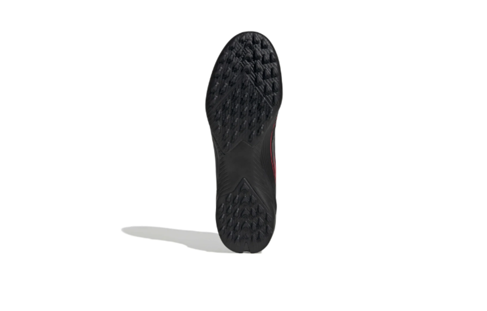 adidas F50 League TF Turf Soccer Shoes Stealth Pack - Core Black/Iron Metallic/Lucid Red