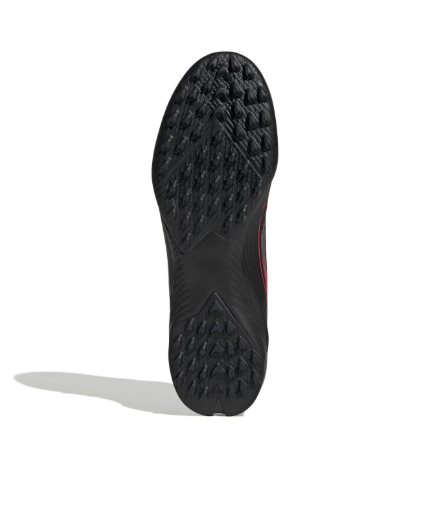 adidas F50 League TF Turf Soccer Shoes Stealth Pack - Core Black/Iron Metallic/Lucid Red