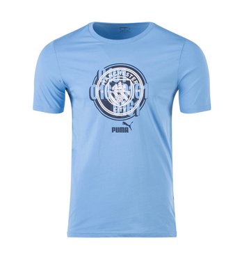 Puma Puma Manchester CIty 2024 -25 ftbl Heritage Soccer Shirt- Light Blue